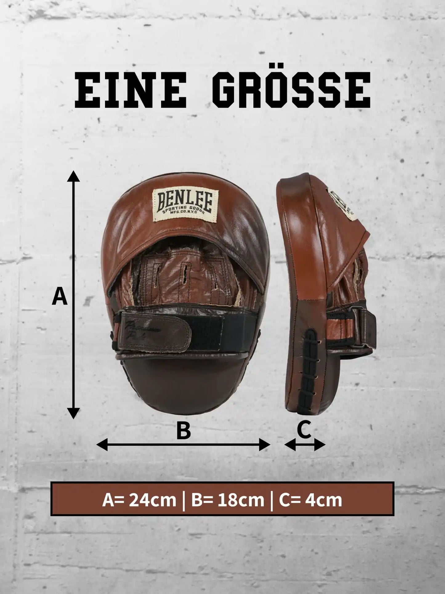 BENLEE Rocky Marciano Handpratzen Premium Vintage - Leder