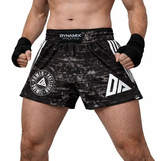 Dynamix Athletics Kickboxing Shorts Lava Schwarz/Grau