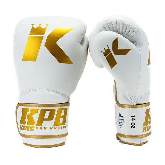 King Pro Boxing Boxhandschuhe BGK4 Weiß/Gold