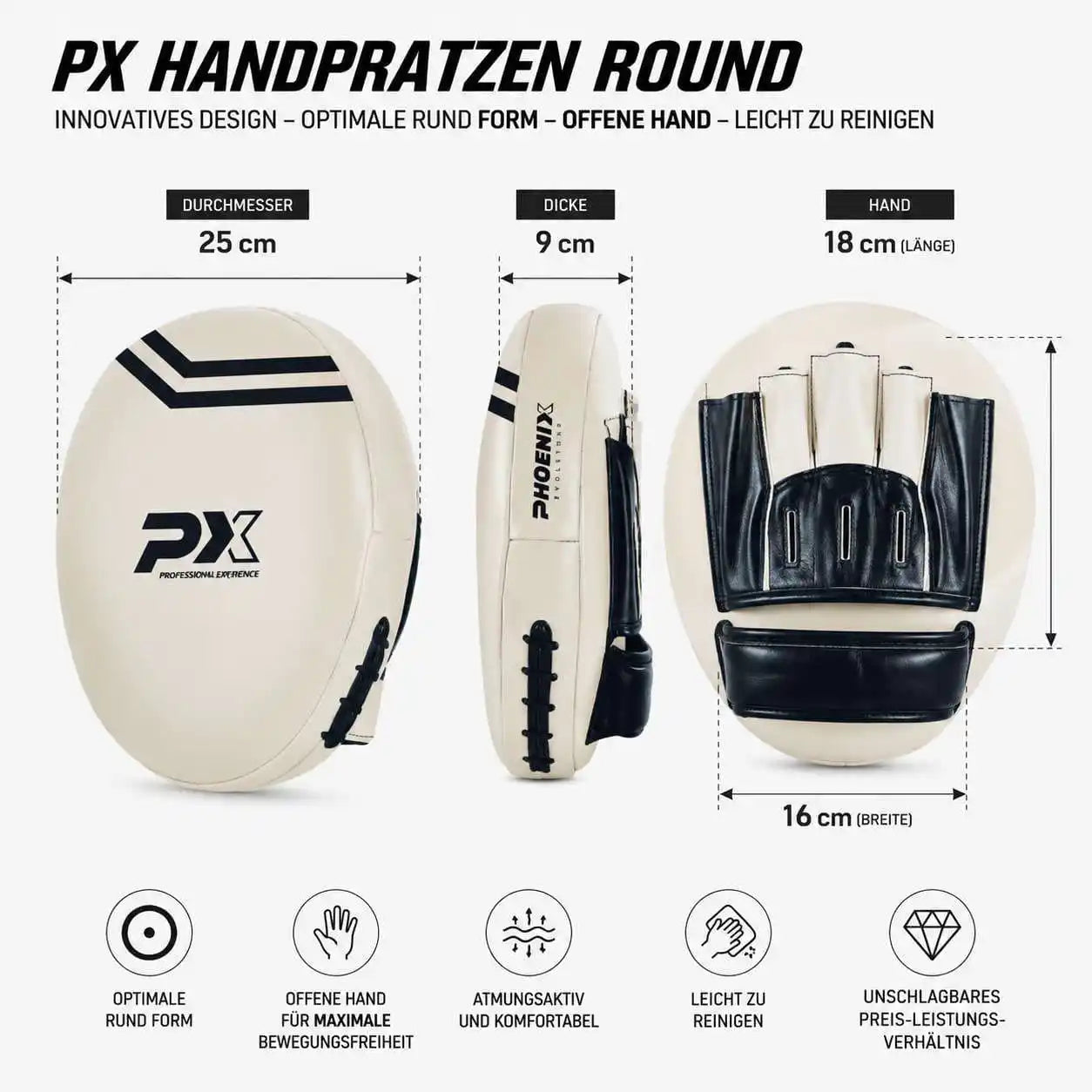 PX Handpratzen Stone rund