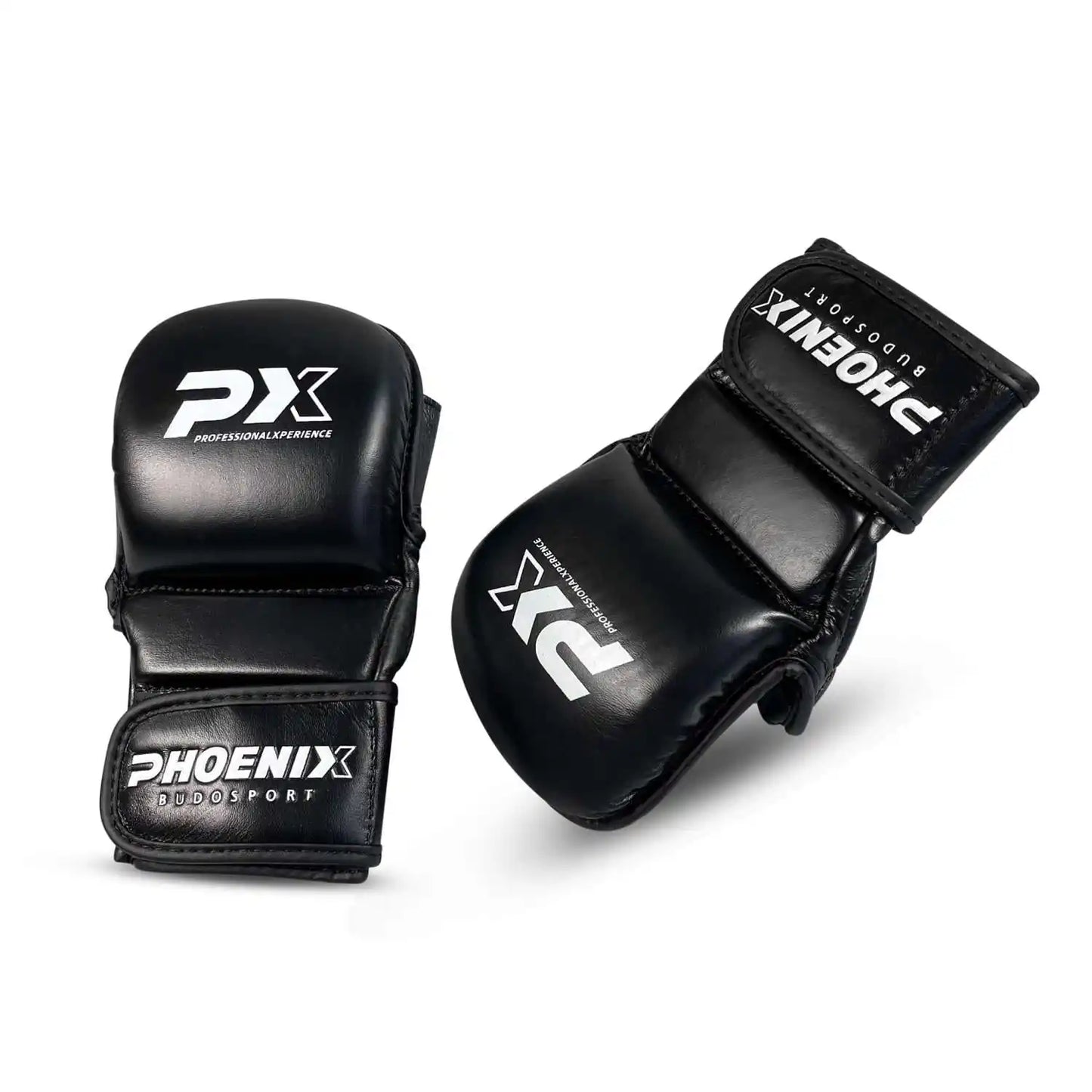 PX MMA Sparring Handschuhe Leder - Schwarz
