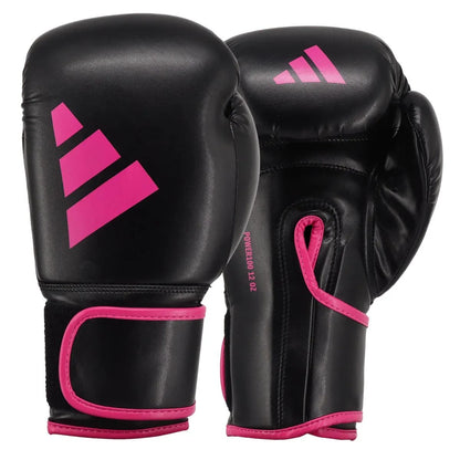Adidas Damen Boxhandschuhe Power 100 Schwarz/Pink