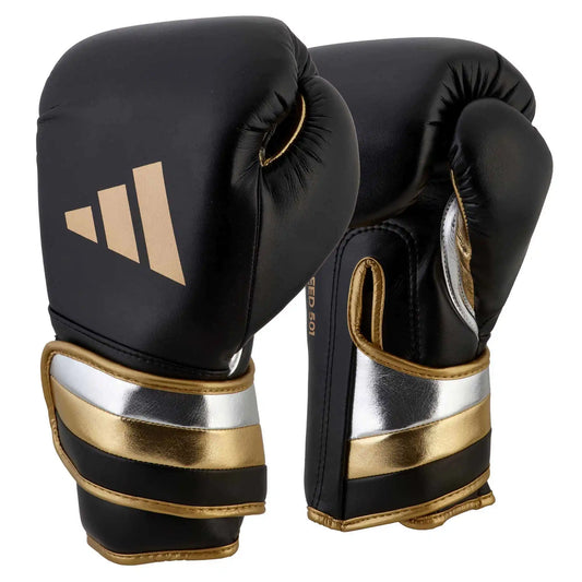 Adidas Boxhandschuhe Boxhandschuhe SPEED 500 Schwarz/Gold