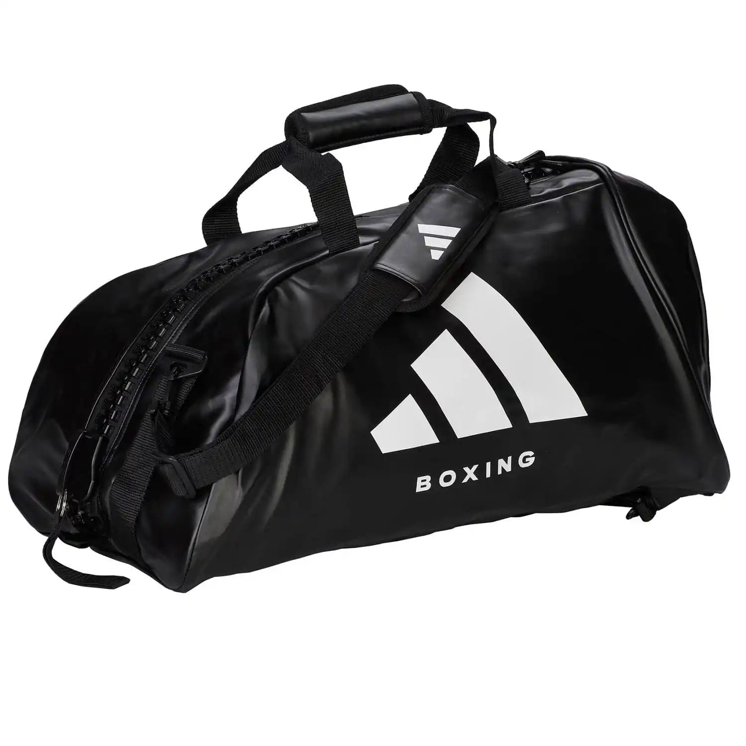 Adidas Hybrid Sporttasche 2in1 "Boxing" PU Schwarz/Weiß