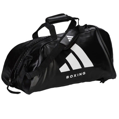 Adidas Hybrid Sporttasche 2in1 "Boxing" PU Schwarz/Weiß