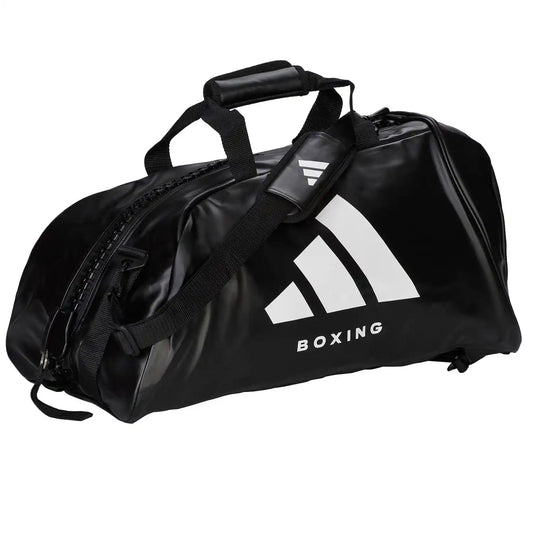 Adidas Hybrid Sporttasche 2in1 "Boxing" PU Schwarz/Weiß