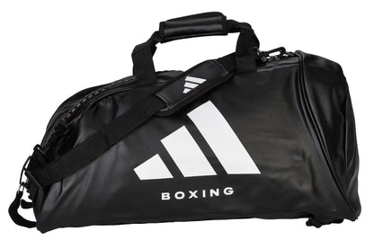 Adidas Hybrid Sporttasche 2in1 "Boxing" PU Schwarz/Weiß