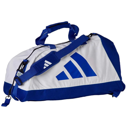 Adidas Hybrid Sporttasche 2in1 "Combat Sports" GI-Gewebe Blau/Weiß