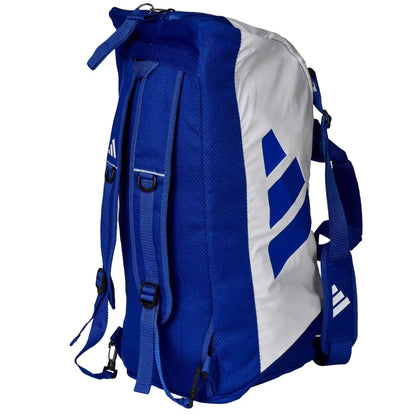 Adidas Hybrid Sporttasche 2in1 "Combat Sports" GI-Gewebe Blau/Weiß