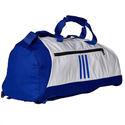 Adidas Hybrid Sporttasche 2in1 "Combat Sports" GI-Gewebe Blau/Weiß