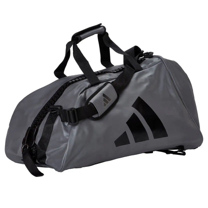 Adidas Hybrid Sporttasche 2in1 "Combat Sports" PU Grau/Schwarz