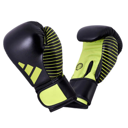 Adidas Kickboxing Wettkampf Boxhandschuhe 10oz Schwarz/Neon Grün