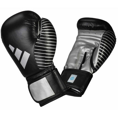 Adidas Kickboxing Wettkampf Boxhandschuhe Schwarz/Silber