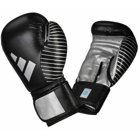Adidas Kickboxing Wettkampf Boxhandschuhe Schwarz/Silber