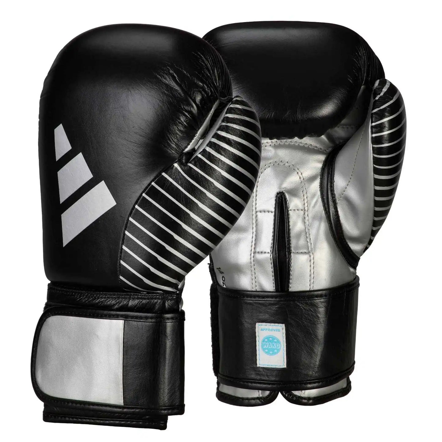 Adidas Kickboxing Wettkampf Boxhandschuhe Schwarz/Silber