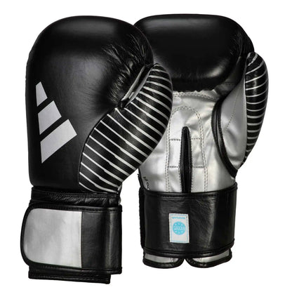 Adidas Kickboxing Wettkampf Boxhandschuhe Schwarz/Silber