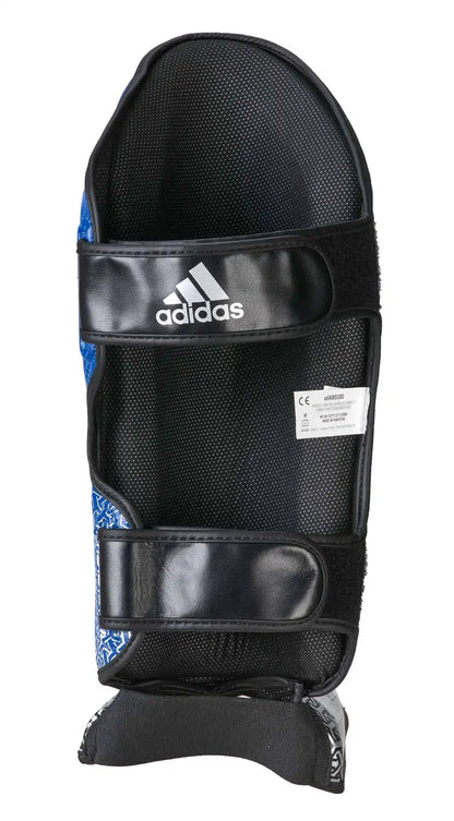 Adidas Schienbeinschoner Pro Kickboxing Blau/Silber