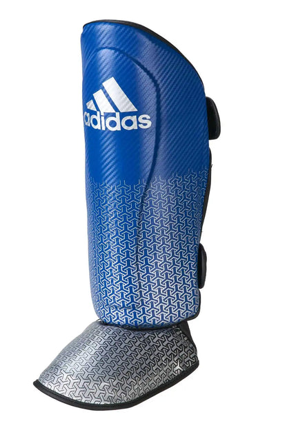 Adidas Schienbeinschoner Pro Kickboxing Blau/Silber