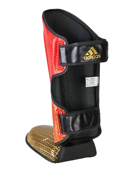 Adidas Schienbeinschoner Pro Kickboxing Rot/Gold