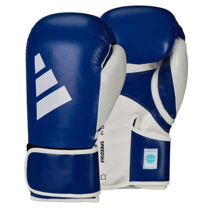 Adidas Wettkampf Boxhandschuhe SPEED 165 Blau Leder 10oz