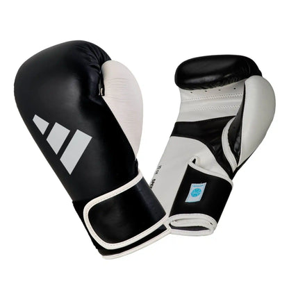 Adidas Wettkampf Boxhandschuhe SPEED 165 Schwarz/Weiß Leder 10oz