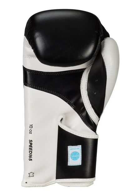 Adidas Wettkampf Boxhandschuhe SPEED 165 Schwarz/Weiß Leder 10oz
