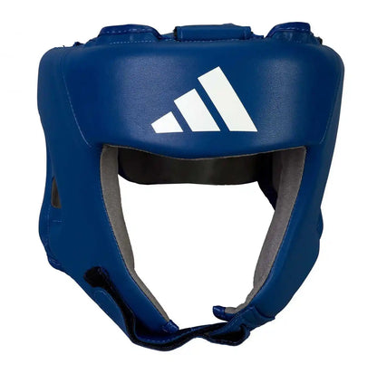 Adidas Wettkampf Kopfschutz IBA Blau Kaktus-Leder