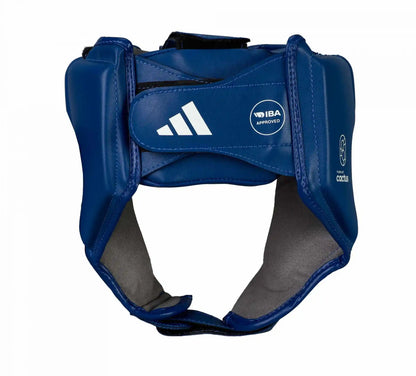 Adidas Wettkampf Kopfschutz IBA Blau Kaktus-Leder