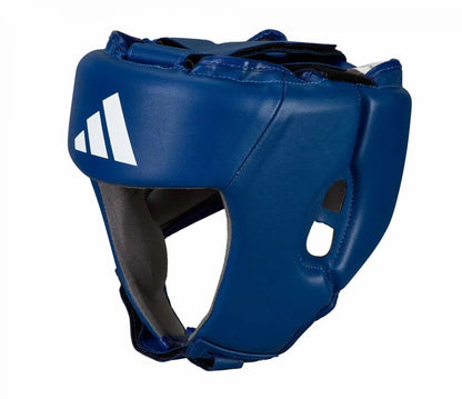 Adidas Wettkampf Kopfschutz IBA Blau Kaktus-Leder