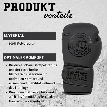 BENLEE Rocky Marciano Boxhandschuhe Black Label Nero