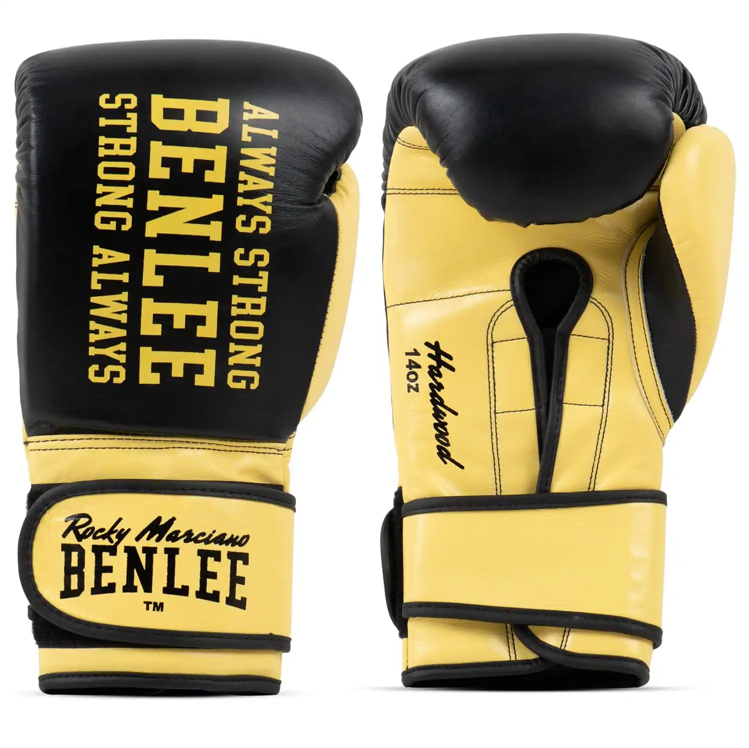 BENLEE Rocky Marciano Boxhandschuhe Hardwood - Schwarz/Gelb