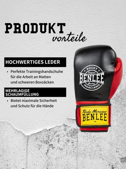 BENLEE Rocky Marciano Boxhandschuhe Metalshire Schwarz/Rot