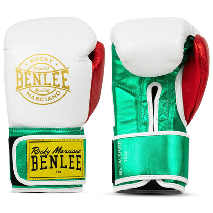 BENLEE Rocky Marciano Boxhandschuhe Metalshire Weiß/Grün