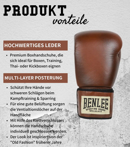 BENLEE Rocky Marciano Boxhandschuhe Premium Vintage - Leder