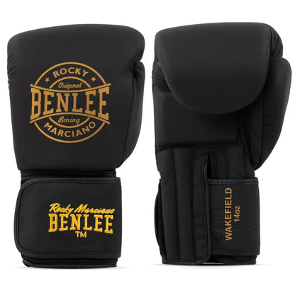 BENLEE Rocky Marciano Boxhandschuhe Wakefield Schwarz/Gold