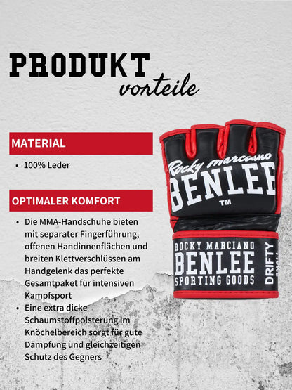 BENLEE Rocky Marciano MMA Handschuhe Drifty Schwarz