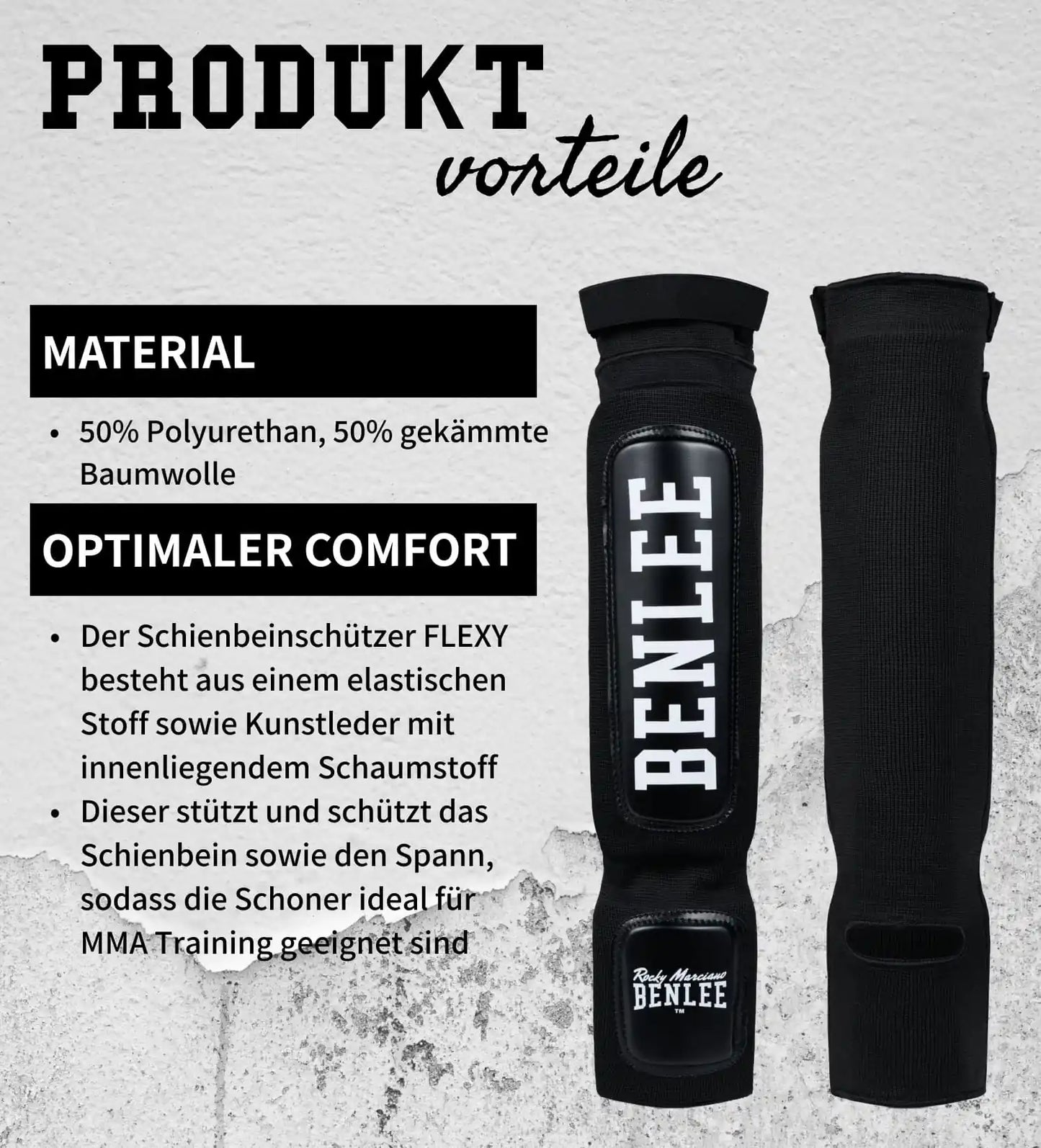 BENLEE Rocky Marciano Schienbeinschoner Flexy