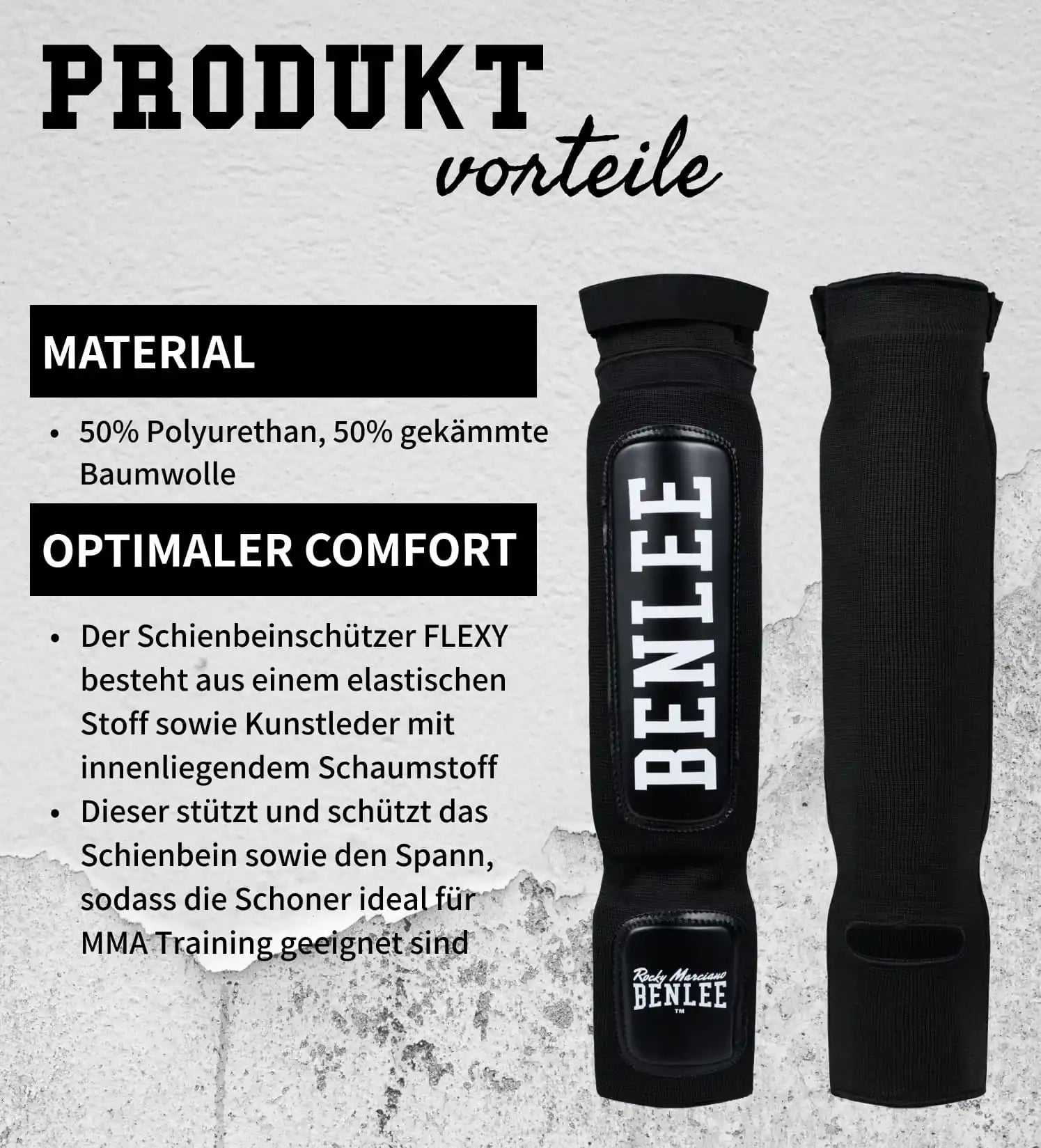 BENLEE Rocky Marciano Schienbeinschoner Flexy