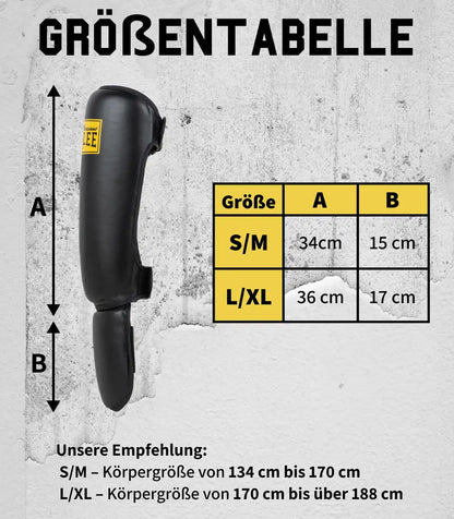 BENLEE Rocky Marciano Schienbeinschoner Guardian Schwarz