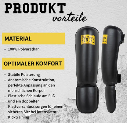 BENLEE Rocky Marciano Schienbeinschoner Guardian Schwarz