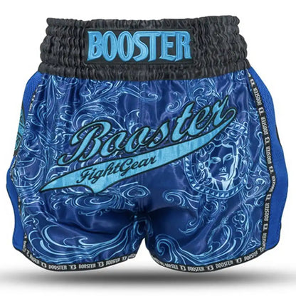 Booster Muay Thai Shorts Medusa Blau
