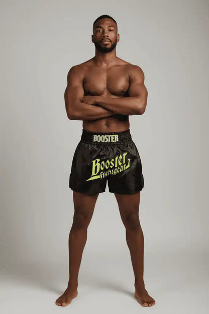 Booster Muay Thai Shorts Thunder Schwarz/Weiß