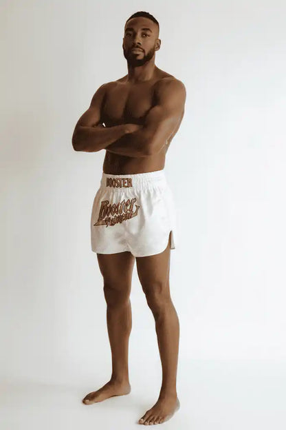 Booster Muay Thai Shorts Thunder Weiß/Gold