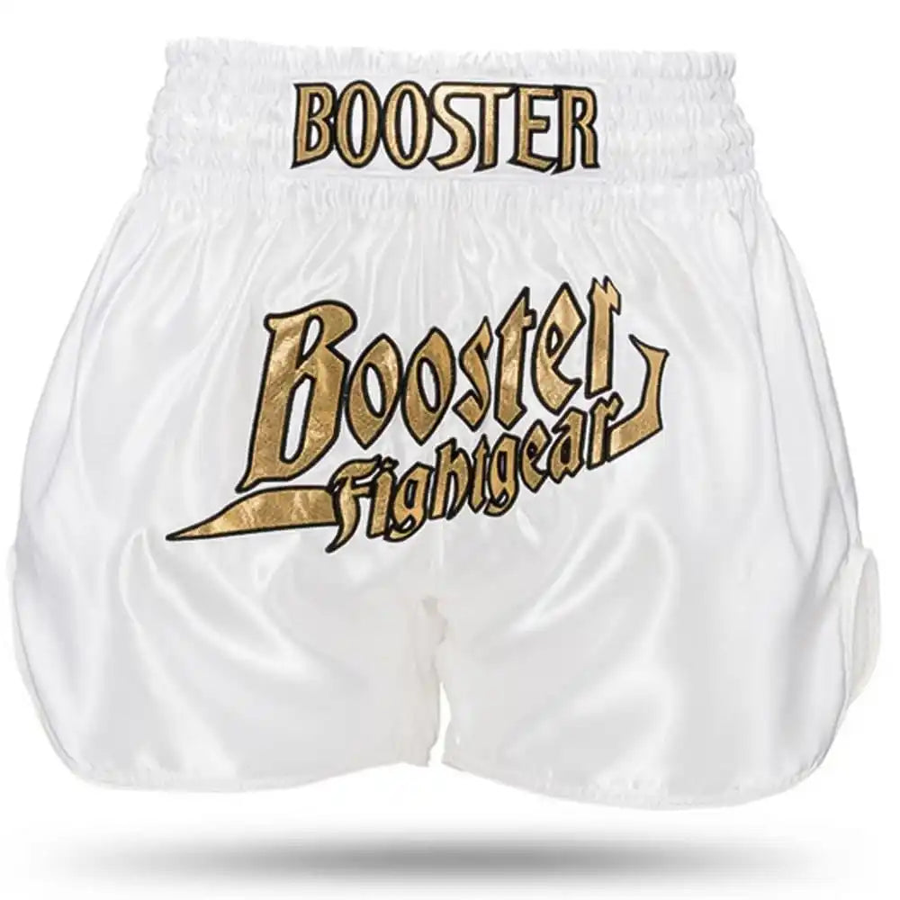 Booster Muay Thai Shorts Thunder Weiß/Gold