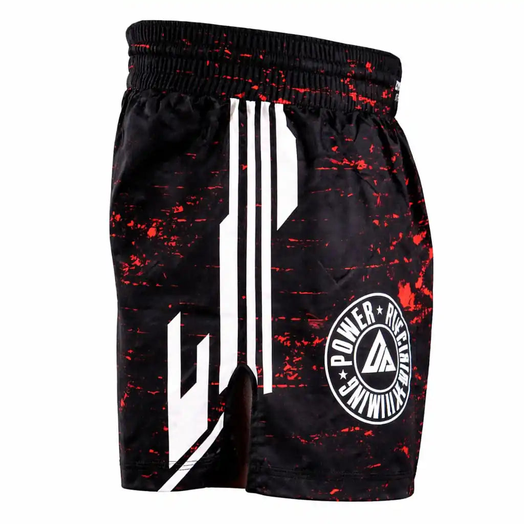 Dynamix Athletics Kickboxing Shorts Lava Schwarz/Rot