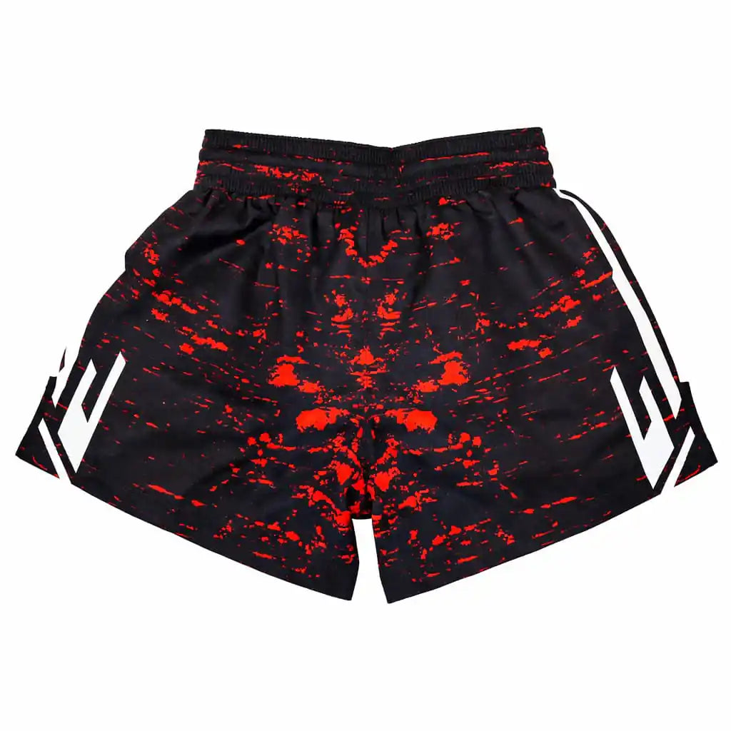 Dynamix Athletics Kickboxing Shorts Lava Schwarz/Rot