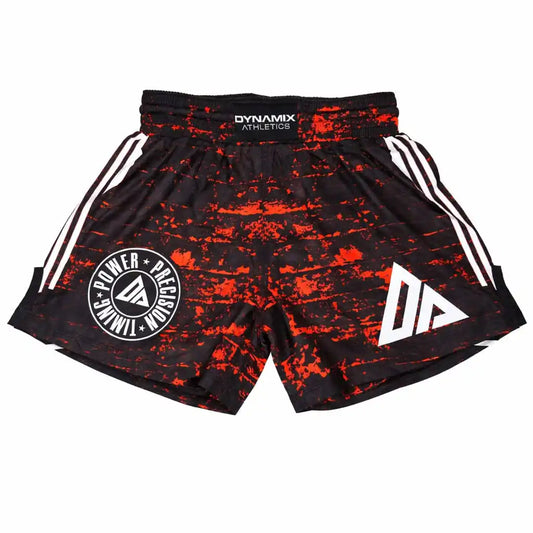 Dynamix Athletics Kickboxing Shorts Lava Schwarz/Rot