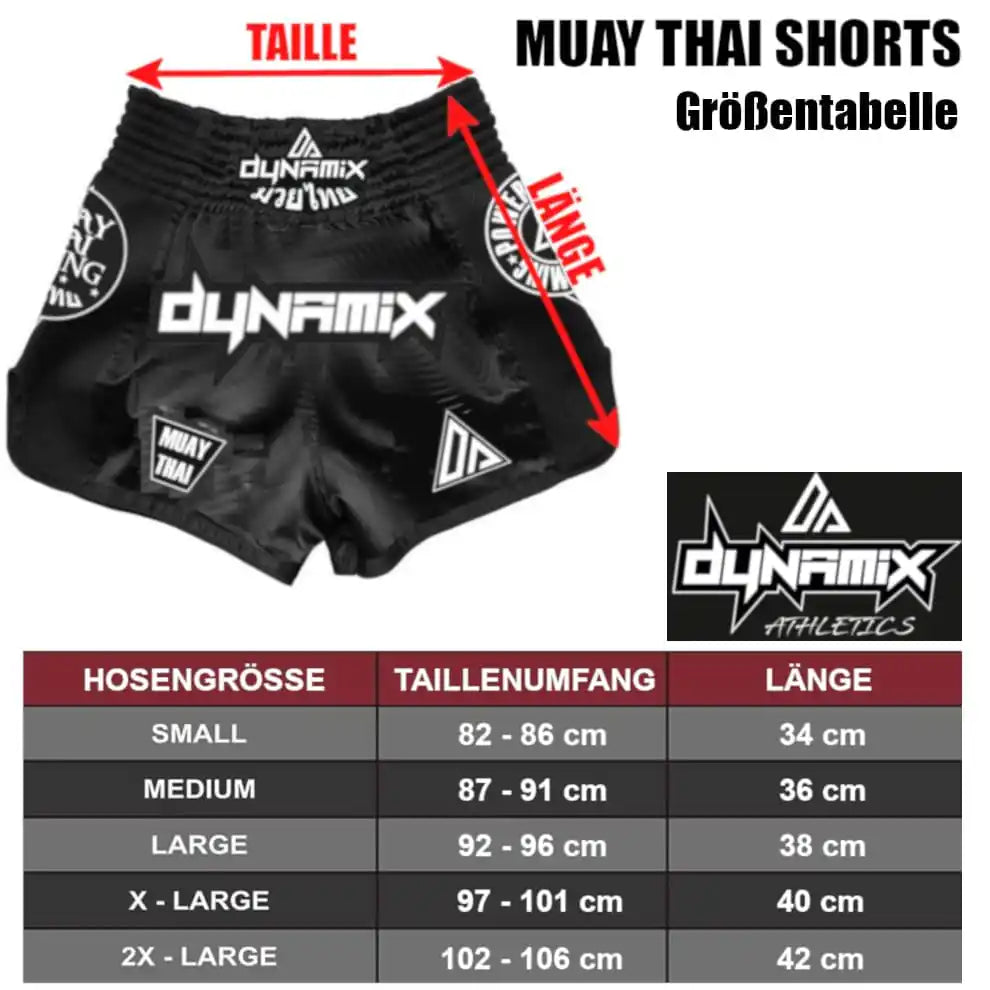 Dynamix Athletics Muay Thai Shorts Warpath Schwarz/Rot