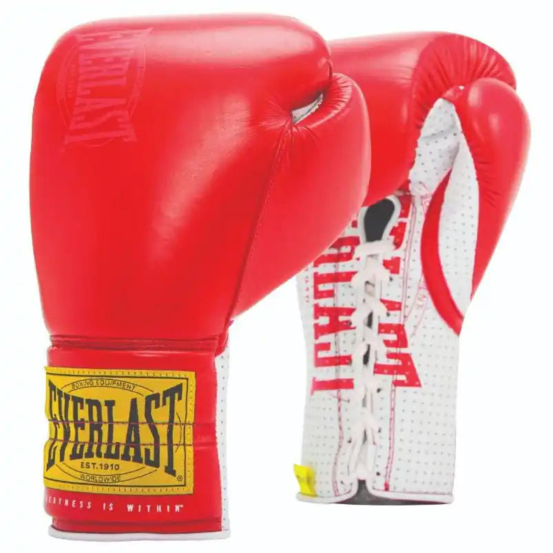Everlast Boxhandschuhe 1910 Sparring Laced Rot