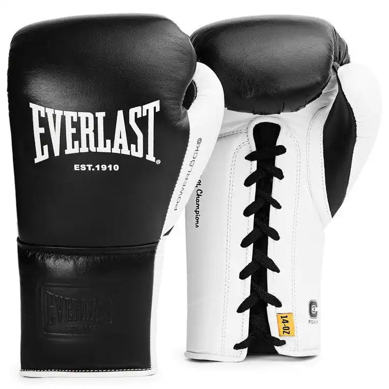 Everlast Boxhandschuhe Powerlock Pro OG Laced Schwarz